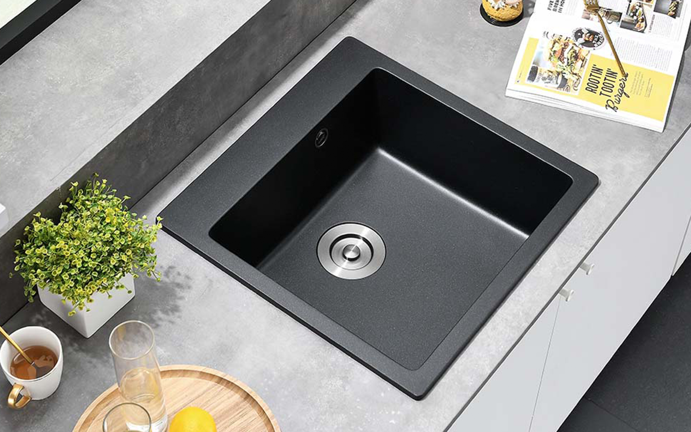 ICGS 5050 Granite sink, black  2